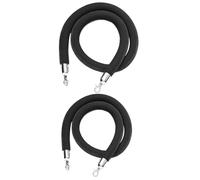 Queue Management Rope, Crowd Control Rope with Clasps, Party Event Barrier, Festival Celebration Queue Line for D(Black,1.5M)