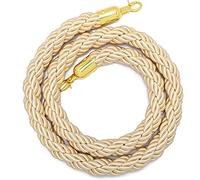Queue Management Rope, with Stainless Steel Plated Carabiners, 1.5m Rope for Hotel/Bank/Hospital/Playground/Other Public Areas/Red(Khaki)
