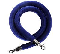 Queue Management Stanchions - Premium Twisted Velvet Rope with Hooks for Crowd Control & Line Management - Ideal for Events, Venues & Security Solutions
