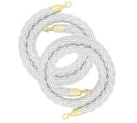 Queue Rope Barrier - 2 Pack Thick Twisted Queue Line Divider Heavy Duty 0.6m/2ft Crowd Control Rope for Event Party and Outdoor Use