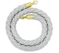 Queue Rope Barrier - Heavy-Duty Safety Barrier with Polished Snaps - Available in 3/4/5/8/10 Ft (D 7ft/215cm) - Ideal for Events Crowds and Queue Management