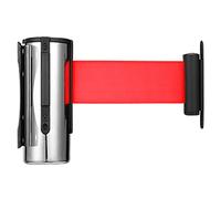 Queue Rope Barrier, Retractable Belt Barrier for Crowd Control, Wall Mount Safety Tape, Line Dividers, 2m Length for Event Management and Queue Management