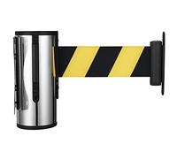 Queue Rope Barrier, Retractable Belt Barrier for Crowd Control, Wall Mount Safety Tape, Line Dividers, 2m Length for Event Management and Queue Management