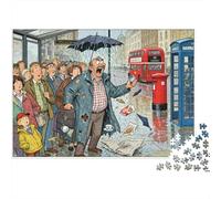 Queuing for The Bus in The Rain Wooden Jigsaw Puzzle Waterproof 1000 Piece Puzzles for Adults Impossible Home Decoration