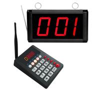 Queuing Number Calling System, Customer Pager System, Queue Management System for Café/Bar/Clinic, Take-A-Number Calling Queue, Fast Food Restaurant Pager System (1 Keypad +1 Digital Number Display)