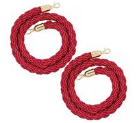 Queuing Stanchion Braided Rope, 2 Pack VIP Line Divider for Safety Barrier, Perfect for Hotel Celebrations & Red Carpet Events