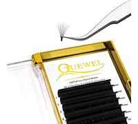 QUEWEL Easy Fan Lashes 0.05D Curl Mix 9-16mm Easy Fan Russian Lashes 2D-20D Volume Lash Extensions Self Fanning Eyelash Extensions Volume Automatic Blooming (0.05D Mix 9-16)