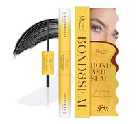 QUEWEL Lash Bond and Seal for Eyeash Clusters,12ml Super Strong Hold Lash Cluster Glue Bond and Seal Waterproof for DIY Lash Extensions Easy to Use at Home (6ml+6ml Black+white)