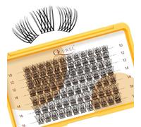QUEWEL Lash Clusters MIX 10-16mm Cluster Lashes Eyelash Clusters Soft and Lightweight Barely Feel Lash Cluster Presence Suitable for Complete Beginners' DIY Lash Extensions at Home. (MIX 10-16-FDB-02)