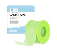 QUEWEL Lash Tape For Eyelash Extensions, Green, 0.98in x 141.7in (2.5cm x360cm), Hypoallergenic & Non-irritating, Breathable, Moderately Sticky, Multi-purpose