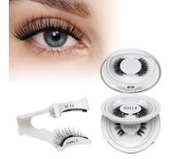 QUEWEL Magnetic-Eyelashes with Applicator, 2 Pairs Flylash Magnetic-Lashes with Applicator, No Glue Needed False Lashes, Easy to Wear and Remove (Magnetics Eyelash Kit B+L)