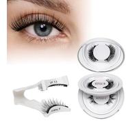 QUEWEL Magnetic-Eyelashes with Applicator, 2 Pairs Flylash Magnetic-Lashes with Applicator, No Glue Needed False Lashes, Easy to Wear and Remove (Magnetics Eyelash Kit A6)