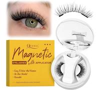 QUEWEL Magnetic-Eyelashes with Applicator, Portable Magnetic-Lashes with Applicator, Upgrade 2 Magnets False Eyelashes, Easy to Wear and Remove (Magnetics NZ-A2)