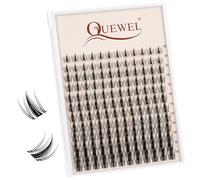 QUEWEL Manga Cluster Lashes, D Curve Individual Eyelashes, 144PCS Natural Look Lash Clusters DIY at Home for Cute Eye Makeup(DHFD-B)