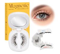 QUEWEL Soft Magnetic-Eyelashes with Applicator, Upgrade Magnetic-Lashes with Applicator, No Glue Needed False Eyelashes Kit, Easy to Wear and Remove at Home(soft-magnetics-C)