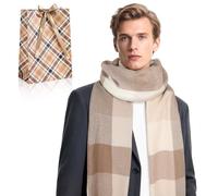 Quferuy Scarf Gifts for Women, Winter Ladies Scarf Gift Set with A Box, Soft Knitting Scarves Unique Birthday Xmas Gifts for Mum Wife Her Teen (brown)