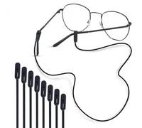 Qufiiry 8 Pcs Glasses Straps No Tail Eyeglasses Strap, Silicone Sunglasses Holder Strap, Glasses Lanyard, Anti Slip Eyewear Retainer Universal Eyeglass Cord for Women Men