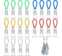 qufzdopv 25pcs Tea Towel Holders, 5 Colors Metal Towel Clips, Sturdy Tea Towel Hooks,Hangers with Clips for Hanging Tea Towel, Beach Towel & Bath Towel