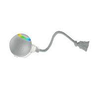 Quibron Interactive Cat Ball Toy with Flashing Lights & Bird Sounds - Multi-Surface Adaptive Roller, USB Rechargeable Motion-Activated Cat Teaser for Indoor Cats, Smart Enrichment Gift (Grey)