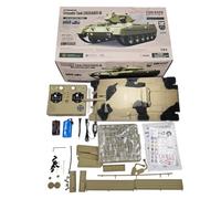 Quibuilds 1/16 Scale British Crusader RC Tank, 2.4G Full-Proportional Remote Control & Sound and Lights, Dual-Speed Modes & Recoil Simulation, Ideal Tank Model for Hobbyists & Collectors (RTR)