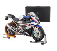 Quibuilds 1/6 Alloy RC Motorcycle Model S1000RR, Realistic Dynamic Bike with Ignition, Sound, Light, and Spray Effects, Desktop Display, Office Collection, Gift for Racing Enthusiasts