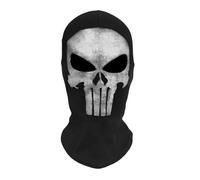 Quibuilds Skull Mask Balaclava Hat with Sun Protection, Role-Play Costumes Prop for Halloween Cosplay Party, One Size Fits All, Ideal for Comic-Con Cosplay, War Games, Paintball and Hunting (A)