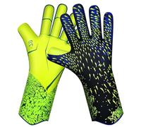 QUICARD Goalkeeper Gloves Football - Professional Latex Gloves Size (6-10) - Super Grip & Finger Protection - For Children, Teenagers & Adults - Ideal for Training & Competition (Green, 9)