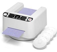 QUICARD Smart Automatic Card Dealer Machine, 360° Rotating Universal Anti-Cheating Playing Card Dealing Tool, Rotating Card Dealer Machine for UNO, Blackjack, Texas Hold'em (White (New Update))
