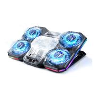 QUICARD Upgraded Laptop Cooling Pad with Thermoelectric Cooler and 4 Fans, Powerful Laptop Cooler, Independent Control, Multi-Gear Adjustment, RGB, 14-21 Inch Laptop Stand (Laptop Cooling Pad 1)