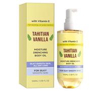 Quick-absorbing body oil, 100ml | Tahitian vanilla fragrance | Refreshing and moisturizing, leaving skin silky smooth | Rich in Vitamin E | Suitable for daily use
