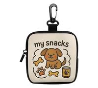Quick Access Treat Pouch, Portable Pet Training Snack Bag, 4.72x4.33x1.26 Inch Case with Secure Drawstring, Waterproof Nylon Reward Carrier, Clip Holder Style, Gear Vital for Hiking Walks