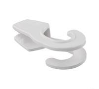 Quick Adjustable Fender Hook 32 mm for Boat Railing - Robust ABS Replacement Hook with Side Entry for Secure Attachment of Boat Fenders, Black (White)