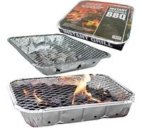 Quick And Easy Barbecue Instant Disposable BBQ - Ready To Cook In 15 Minutes - Mini BBQ Grill - Includes Tray, Charcoal, Lighting Paper and Wire Stand - Great for Meat, Fish and Veggies (5)
