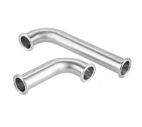 Quick Assembly 90 Degree Elbow Ferrule, SS304 Stainless Steel Extended Unilateral Clamp, Polished Surface, Standard Pipe Fitting for Brewing & Dairy, 1PC(32 Chunk 50.5 L254mm)