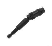 Quick Change 14 Hex Shank Magnetic Screw Driver Bit with Pivoting Locking Mechanism for Use in Confined Spaces and Angled Driving (black)