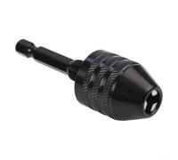 Quick Change 6.35mm Hex Shank Drill Chuck Adapter - Keyless Bit Holder for Electric Grinder and Nail Machine - Heavy Duty Converter Tool(0.6-8.0mm)