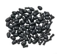 Quick Change Beads for Carp Fishing, ABS+Nylon Shock Bead for Running Leger & For Feeder Rigs, For Instant Hooklength Change Terminal Tackle Accessories, S/L Sizes, 20/50(L Black 20pcs)