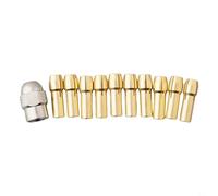 Quick Change Chuck Set 11pcs Brass Collet for Electric Grinder for mini Drill Pin Vise Adapter 0.5mm-3.2mm Woodworking Engraving