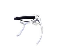 Quick-Change Clip-On Transposing Clamp， Metal Zinc Alloy Guitar Capo Clamp For Acoustic Electric Classical Guitars Multicolor(Silvery)