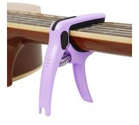 Quick-Change Clip-On Transposing Clamp， Three-In-One Universal Multifunctional Metal Guitar Capo Multicolor(Purple)