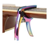 Quick-Change Clip-On Transposing Clamp， Three-In-One Universal Multifunctional Metal Guitar Capo Multicolor(Electroplating color)