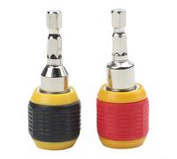 Quick Change Drill Adapter /4 Inch Hex Shank Converter for Electric Screwdriver Chuck, Non Quick Release Coupler with Hex to Round Shank Holder for Power Drills and Hand Tools