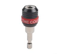 Quick Change Drill Adapter 60mm Length With 1/4 Inch Hex Shank For Non Quick Release Chucks Over 6.3mm Carbon Steel Construction Enables One Second Bit Swap For Framing And Subfloor Installation