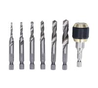 Quick Change Drill bit Chuck, tap, self-Locking Connecting Rod for Electric Drills. Quick Change Drill bit Chuck+6pc high-Speed Steel Composite tap for Drilling and Tapping Integrated tap Color