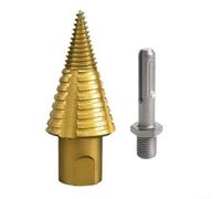 Quick Change Firewood Splitter Bit for SDS and Square Shank Drills Featuring Anti Stuck Detachable Shaft for Consistent Performance on For Wet Dry Wood (round shank)