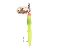 QUICK CHANGE HOOK SINGLE BLACK RED YELLOW COPPER BRASS PIKE SILVER SPOON LONG CAST FLYING LURE FISHING SPINNER C SALMON SEA TROUT SINGLE TREBLE 20 GRAMS 20G (Yellow Brass 20g Single Hook)