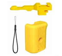 Quick Change Photo Mount for DJI for OSMO Action 5/4/3, Lightweight Plastic Handle with Magnetic Quick Release and Wrist Strap, Easy Assembly for Outdoor Shooting (Yellow)