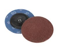 Sealey PTCQC5080 Quick-Change Sanding Disc Ø50Mm 80Grit Pack Of 10