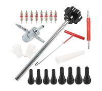 Quick Change Tire Valve Tool Kit,Black 22 Pieces Pack 22x8.6x4.3cm