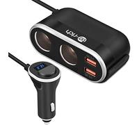 Quick Charge 3.0 Car Charger, Te-Rich 96W 2-Way Cigarette Lighter Splitter